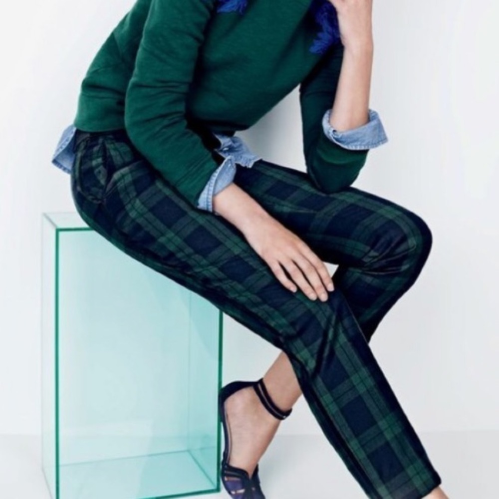 *SOLD* J Crew plaid wool pants